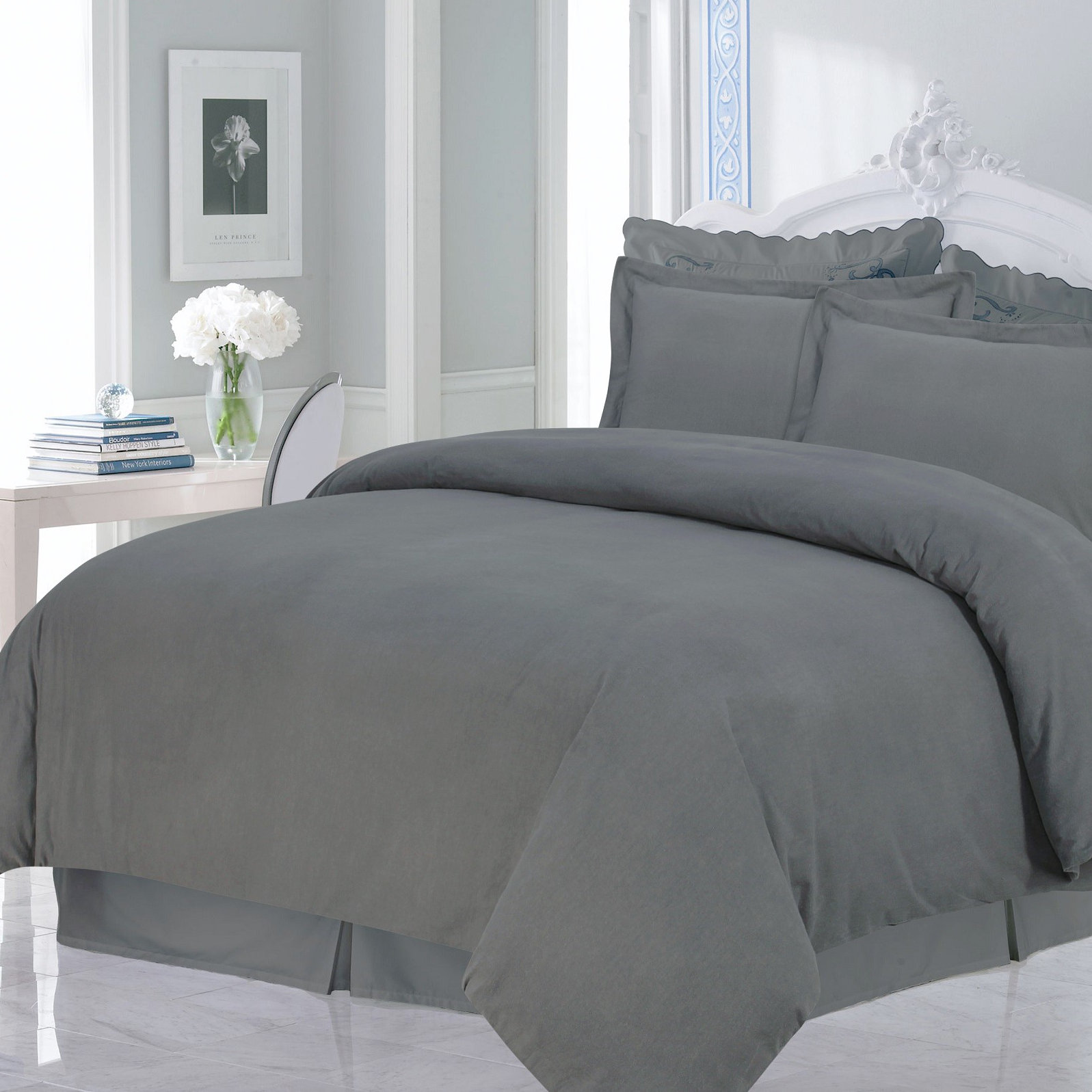 Tribeca Living Flannel 3 Piece Duvet Set & Reviews Wayfair