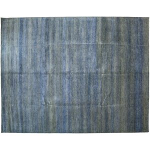 One-of-a-Kind Savannah Hand-Knotted Blue Area Rug