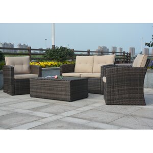 Dursley 4 Piece Seating Group with Cushions