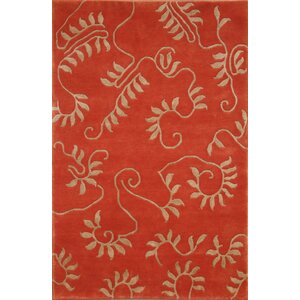 Soho Hand-Knotted Rust Beige Area Rug