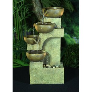 Resin Tiered Pots Fountain