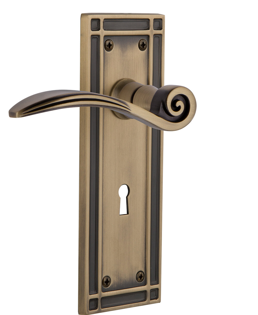 interior locking door knob set