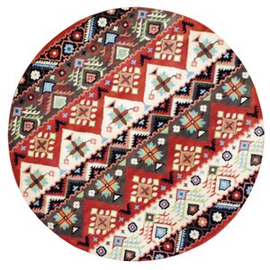 Hand-Tufted Beige/Red Area Rug