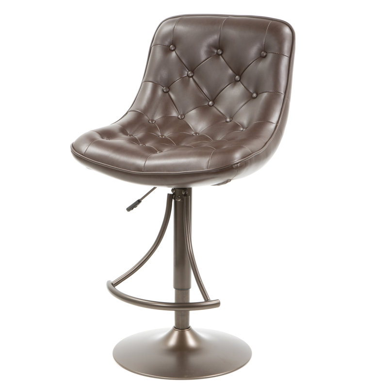 Latitude Run Ellerbe Adjustable Height Swivel Bar Stool & Reviews Wayfair