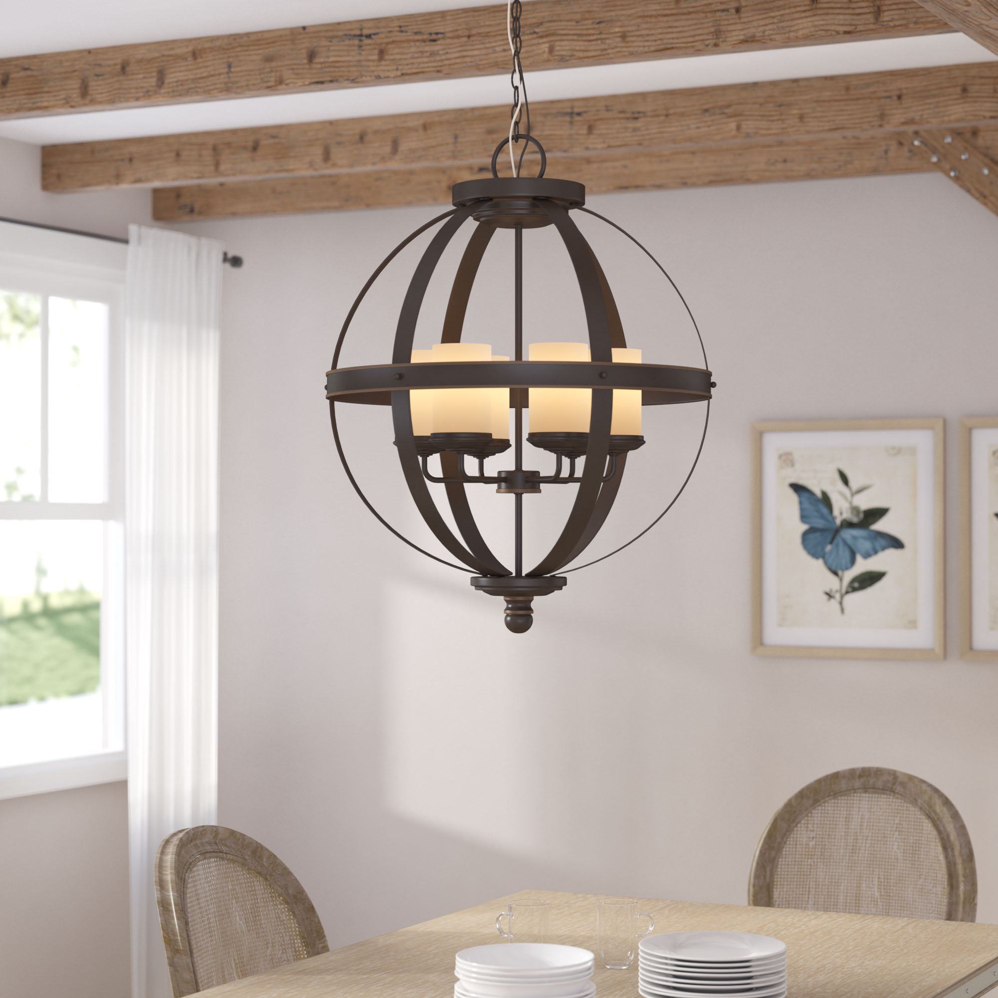 Tuscany 6 Light Shaded Chandelier Reviews Joss Main