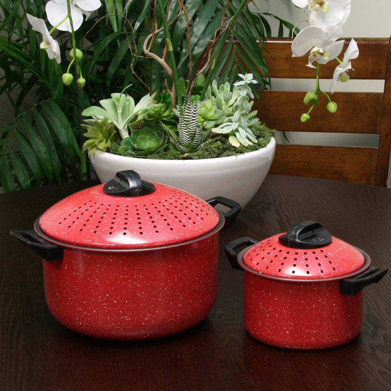 Gibson Casselman 5 qt. 4 Piece Pasta Pot Set with Lids & Reviews Wayfair
