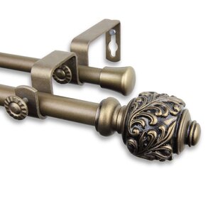 Lamarre Double Curtain Rod and Hardware Set