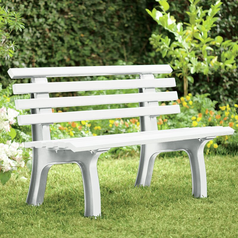 Plow Hearth Resin Park Bench Reviews Wayfair   Resin  Park Bench 