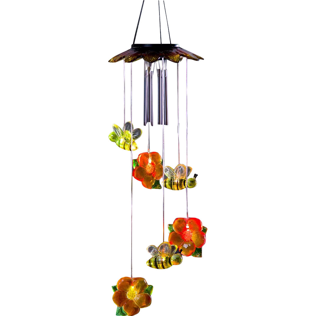 Plow Hearth Bees Solar Mobile Wind Chime Reviews Wayfair Bees Solar Mobile Wind Chime
