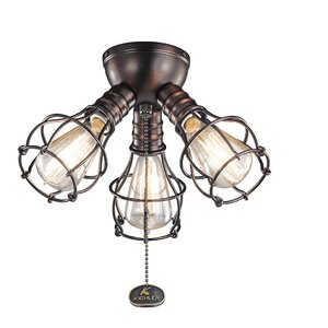 Kassandra 3-Light Branched Ceiling Fan Light Kit