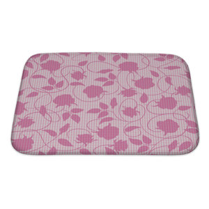 Slide Silhouette of Flowers and Leaves Bath Rug