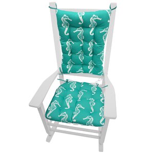 Coastal Outdoor Rocking Chair Cushion