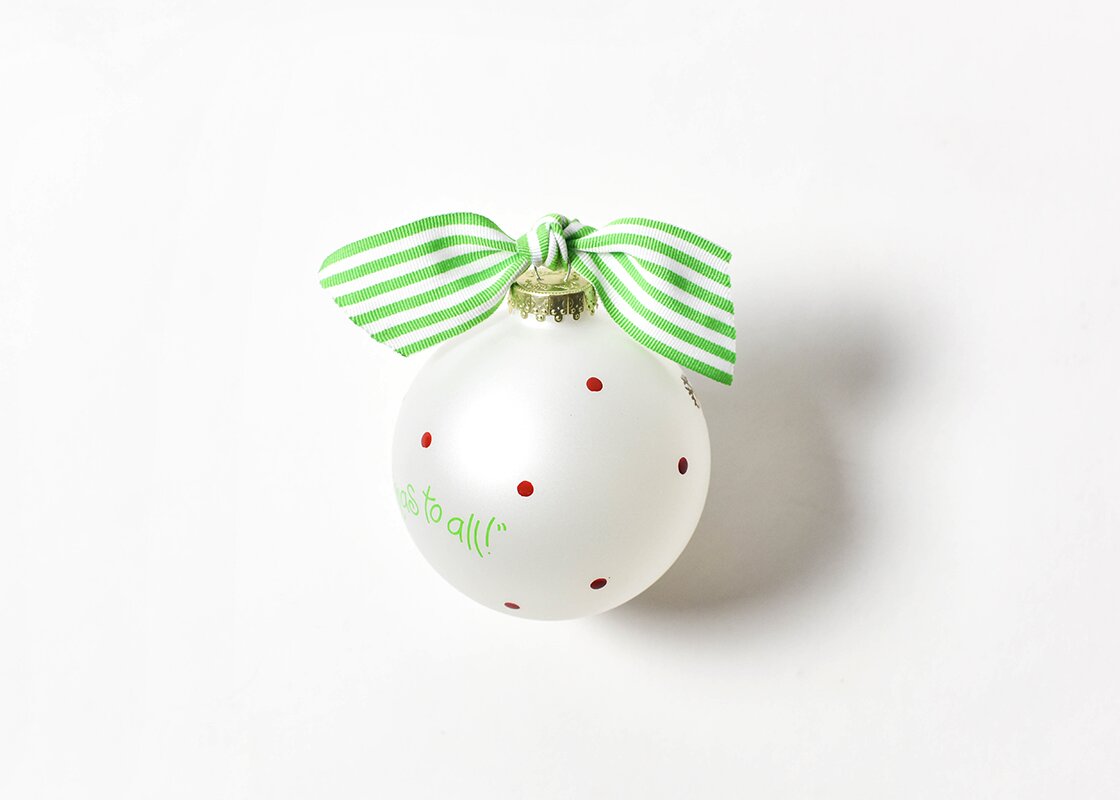 Coton Colors Merry Christmas to All Glass Ornament &amp; Reviews | Wayfair