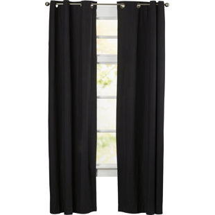White Curtains With Black Trim Wayfair Quickview