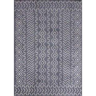White And Gray Diamond Rug Wayfair Ena Diamond And Square Handmade Gray White Area Rug