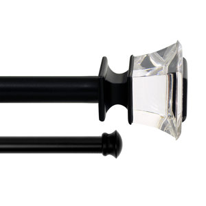 Alice Acrylic Drapery Double Curtain Rod and Hardware Set