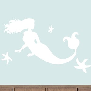 4 Piece Mermaid and Starfish Wall Decal Set