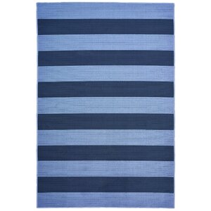 Deverick Stripe Blue/Navy Indoor/Outdoor Area Rug