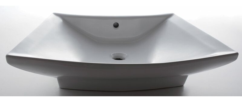 elite ceramic rectangular vessel bathroom sink