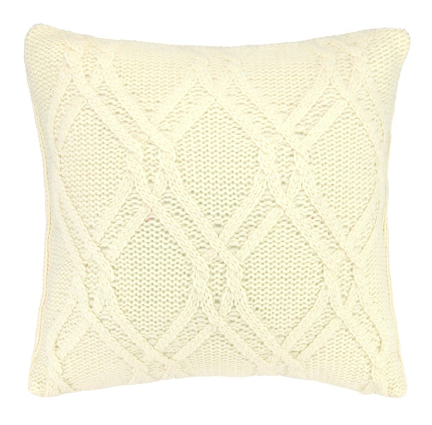 Three Posts Newmanstown Cable Knit Throw Pillow & Reviews Wayfair