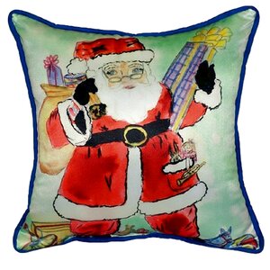 Santa Indoor/Outdoor Throw Pillow