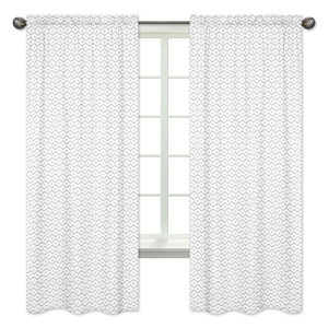 Mod Dinosaur Prehistoric Window Curtain Panels (Set of 2)