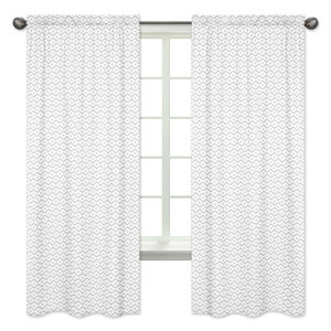 Mod Dinosaur Prehistoric Window Curtain Panels (Set of 2)