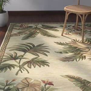 Murray Ivory Tropical Oasis Area Rug