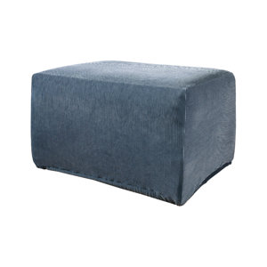 Stretch Stripe Ottoman Slipcover