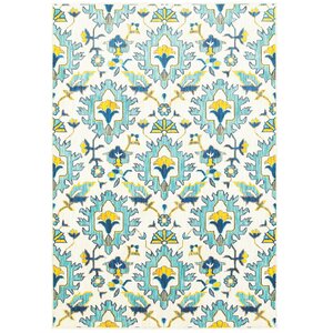 Mansi Blue/Yellow/Beige Area Rug