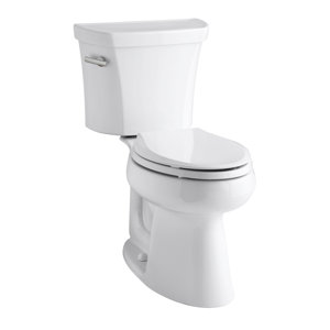 Highline Comfort Height Two-Piece Elongated 1.28 GPF Toilet with Class Five Flush Technology and Left-Hand Trip Lever
