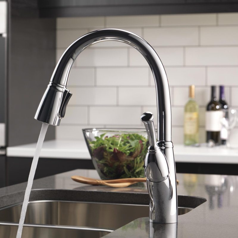Delta Allora Pull Down Touch Single Handle Kitchen Faucet With Allora Pull Down Touch Single Handle Kitchen Faucet With Magnae Docking And Diamond Seal