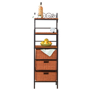 Front Street Storage 3 Drawer Baker's Rack