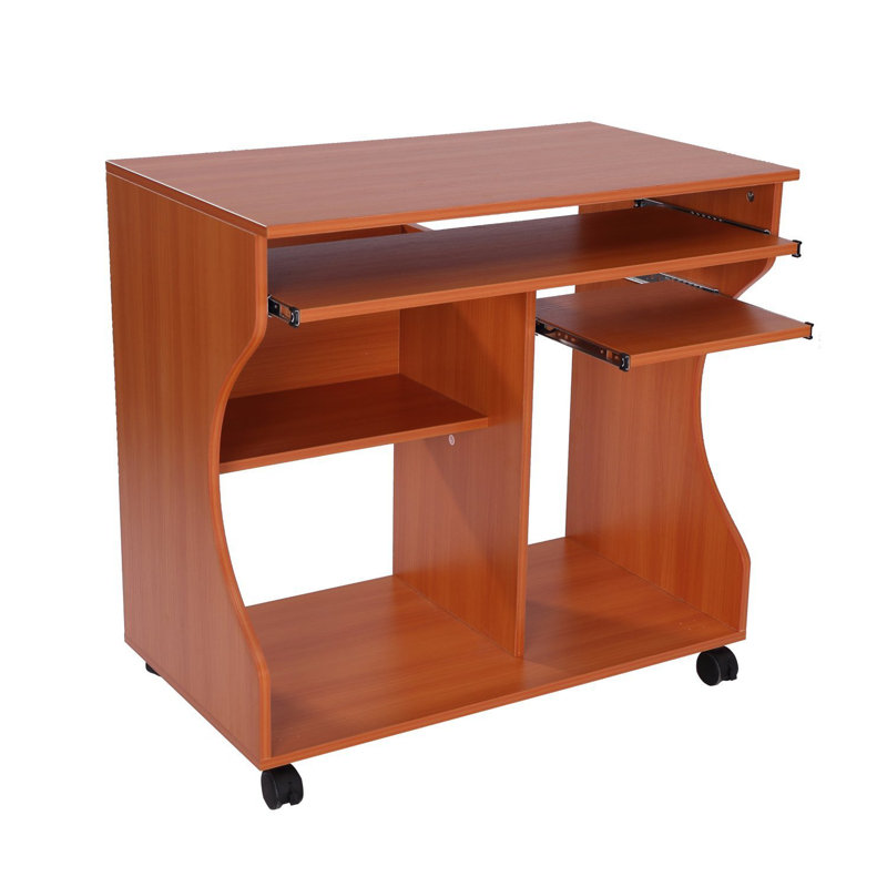 PC Laptop Storage Shelf Workstation Wooden Computer Desk