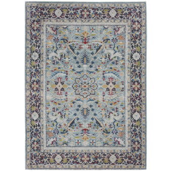 Longweave Vintage Kashan Blue Rug Reviews Wayfair Co Uk Ankara Blue Red Yellow Rug