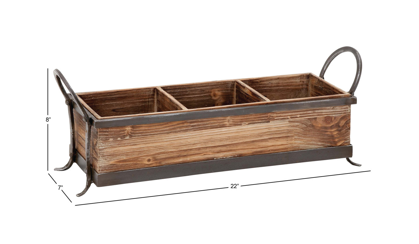 Cole & Grey Wood Metal Accent Tray & Reviews Wayfair