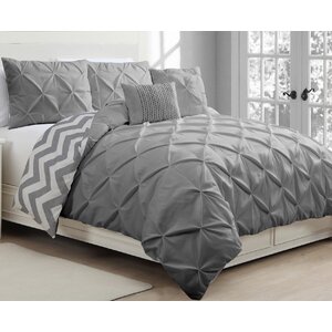 Acrion 5 Piece Reversible Duvet Cover Set