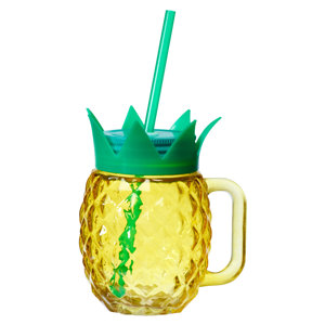 Paradise Pineapple 18 oz. Mason Jar (Set of 4)