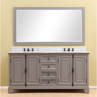 Extra Large Double Bathroom Vanities darby home co essie 60" double vanity set with backsplash Extra Large Double Bathroom Vanities darby home co essie 60" double vanity set with backsplash