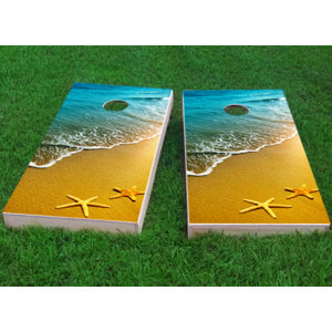 Beach Starfish Theme Cornhole Game (Set of 2)