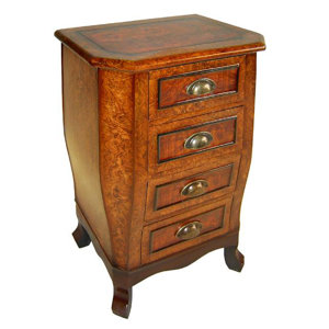 Wooden Chest with 4 Drawers and Cupped Handles