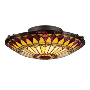 Dalal 2-Light Flush Mount in Vintage Bronze