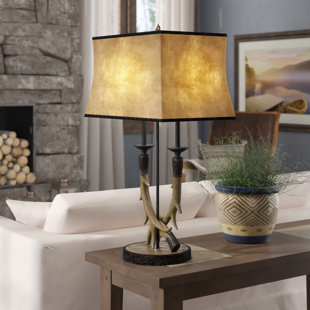 Rustic Table Lamps You Ll Love Wayfair Kaaterskill Antler Twinlight 32 Table Lamp