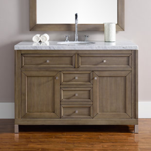 White Washed Oak Vanity Wayfair Valladares 48 Single White Washed Walnut Base Bathroom Vanity Set