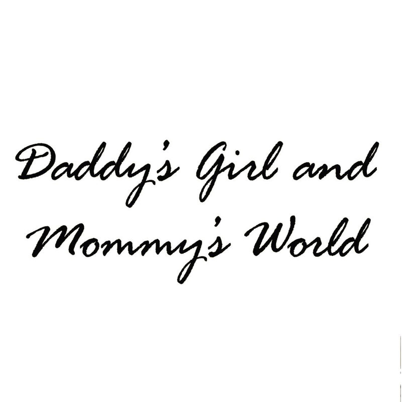 zoomie kids hunley daddy's girl and mommy's world wall decal