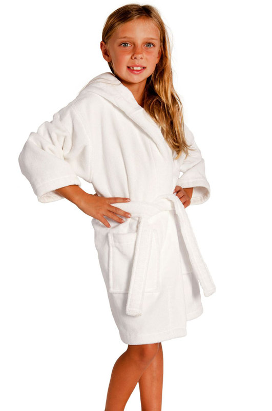Bare Cotton Kids Hooded Terry Velour Robe & Reviews Wayfair