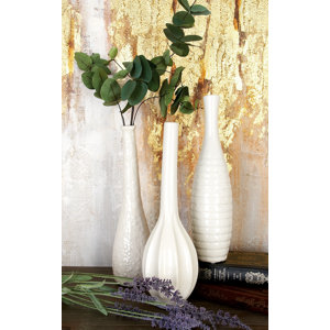 3 Piece Stoneware Table Vase Set (Set of 3)