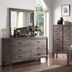 Coline 6 Drawer Double Dresser with Mirror by Gracie Oaks