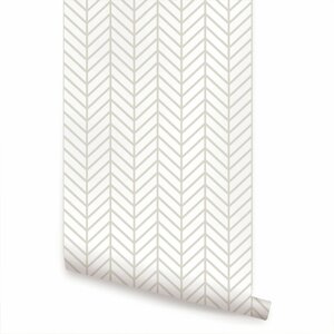 Concord Herringbone 24″ Line Peel and Stick Wallpaper Panel