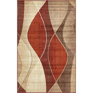 Bryan Red/Beige Area Rug